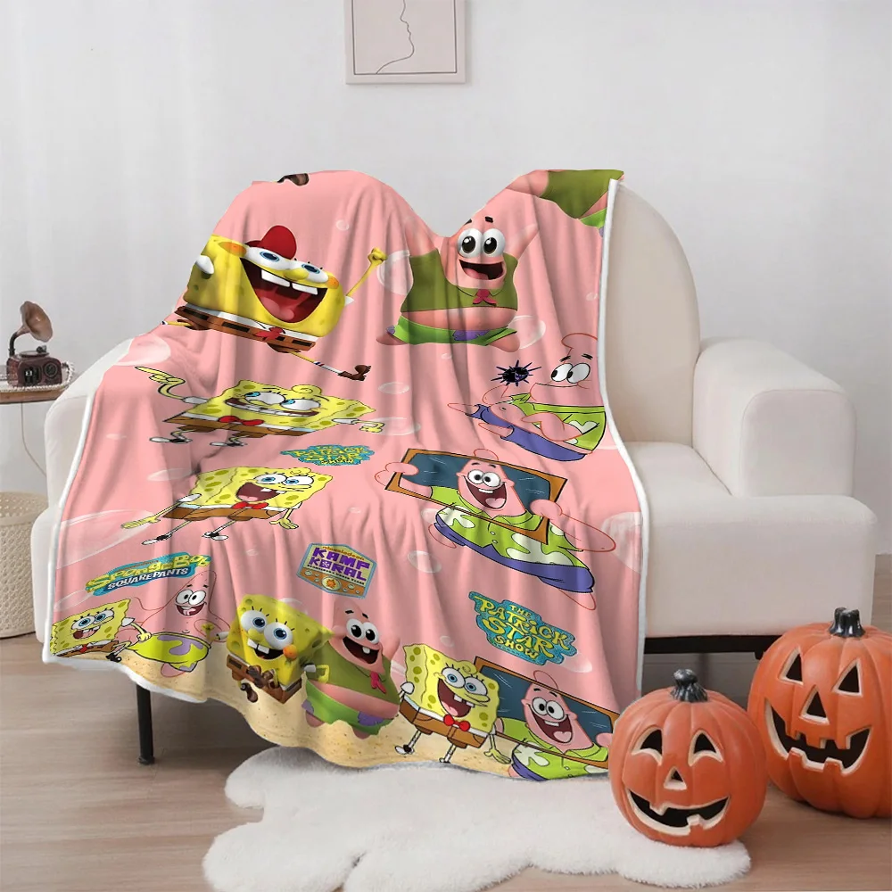 Heim- und Dekoration, niedliche, modische, neue Überwurfdecken für Betten/Sofa, S-Spongebob-Decke für Camping, Weihnachtsdecke, beste Geschenke