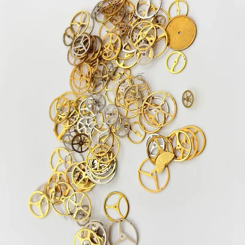 Mechanical watch miscellaneous gears, steampunk wheel parts and materials kit, DIY with insect-inspired epoxy for headphones100p