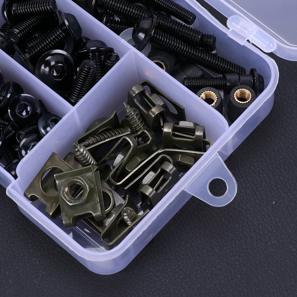 

177pcs Motorcycle Fairing Bolt Screws Nuts Set Corrosion Resistant Fasteners Sports Motorbike Windscreen Black