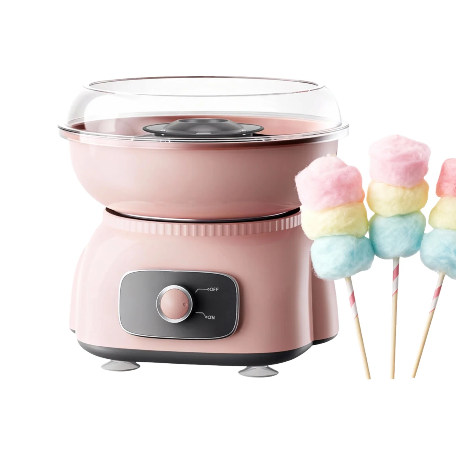 500 W Zuckerwattemaschine, 30 x 30 x 20 cm, Ein-Knopf-Bedienung, abnehmbare Teile, lebensmittelgeeignete Materialien