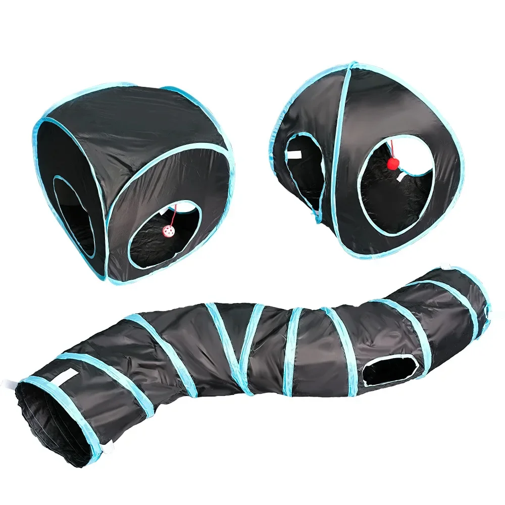 Pet Supplies Cat S Pass Play Tunnel Foldable Cat Tunnel  Cat Tunnel Cat Toy Breathable Drill Barrel for Indoor Loud