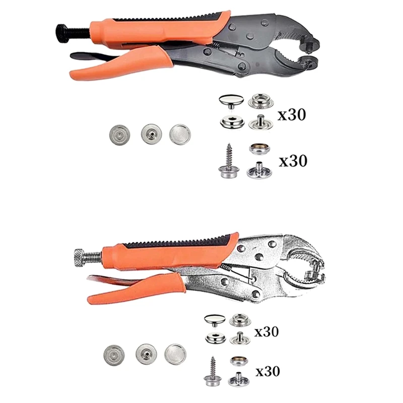 

Heavy Duty Snap Fastener Tool,Snap Setter Tool Kit With 30 Sets, For Boat Cover, Snap Button With Portable Bag