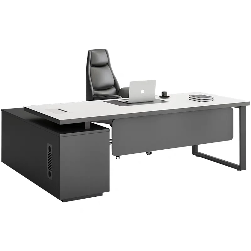 xx-Modern Executive L-shaped Office Desk Manager Ceo or Boss Modular Bureau De Travail Executive Computer Office Desk Furniture^