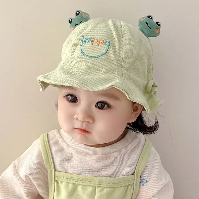 Cute Frog Bowl Cap Baby Sunshade Basin Caps Cartoon Infant D