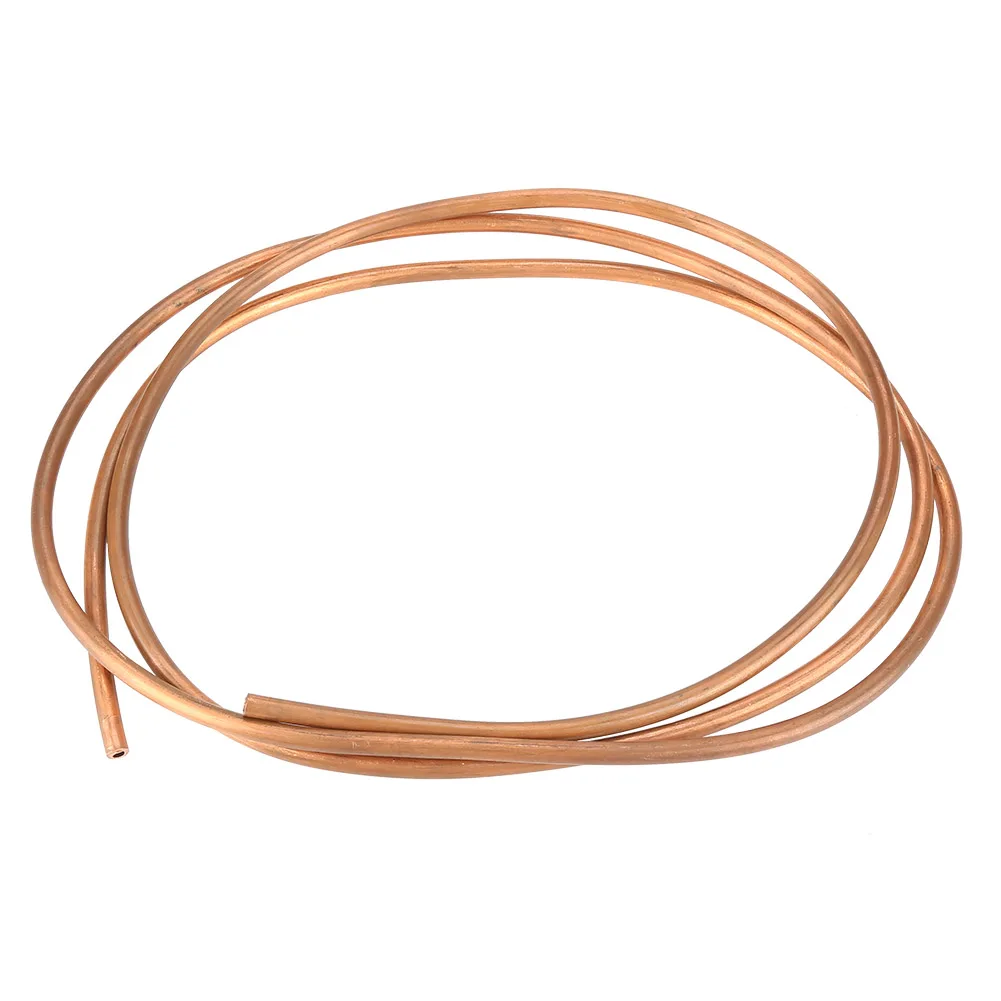 Soft Copper Tube, 2m T2 Soft Copper Coil Tube Pipe ID 4mm OD 6mm Thickness 1mm for Refrigeration