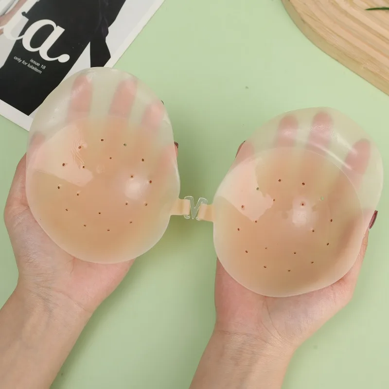 Self Adhesive Push Up Bra Women Summer Lift Tape Rabbit Nipple Cover Invisible Silicone Strapless Reusable Sticky Breast Bra Pad