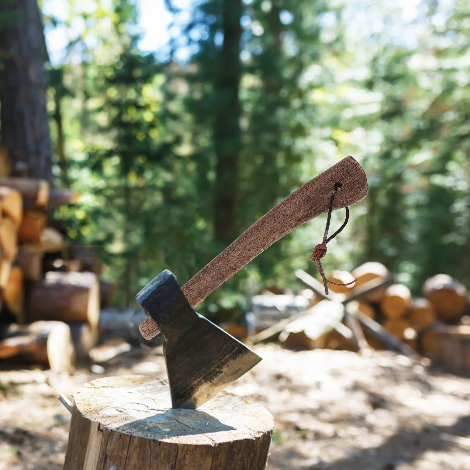 Wooden Axe Handle Replacement Short Hickory Single Bit for Camping Hatchet Garden Tool Wood Hammer Handle 11.5 Inch Wood Grip