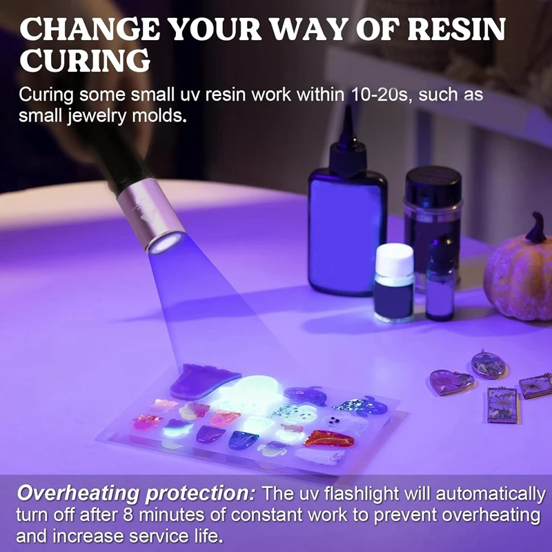 УФ-свет УФ-фонарик Черный свет 365 Нм Быстродействующая светодиодная водонепроницаемая УФ-лампа Перезаряжаемая для мочи домашних животных