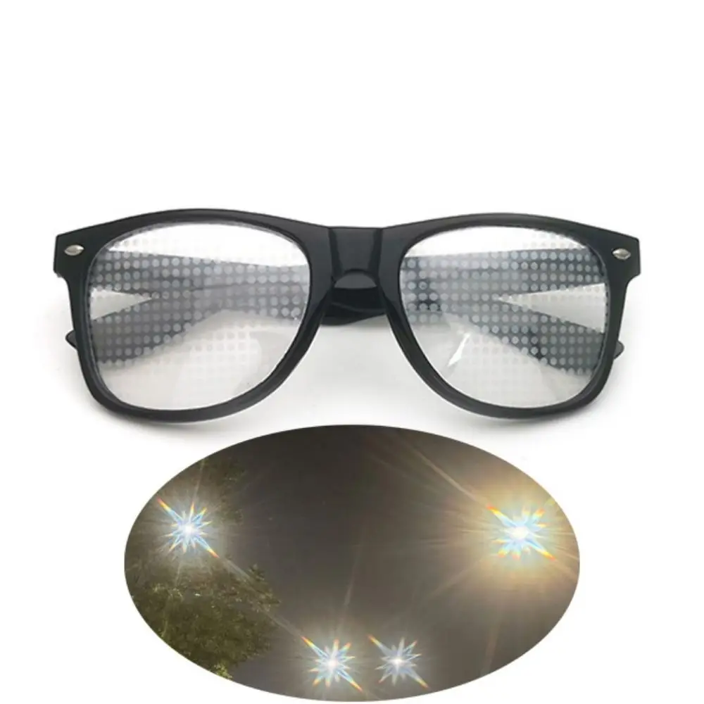 Unique Diffraction Glasses Heart Star Snowflake Funny 3D Prism Effect Glasses Firework Diffraction Light Refraction