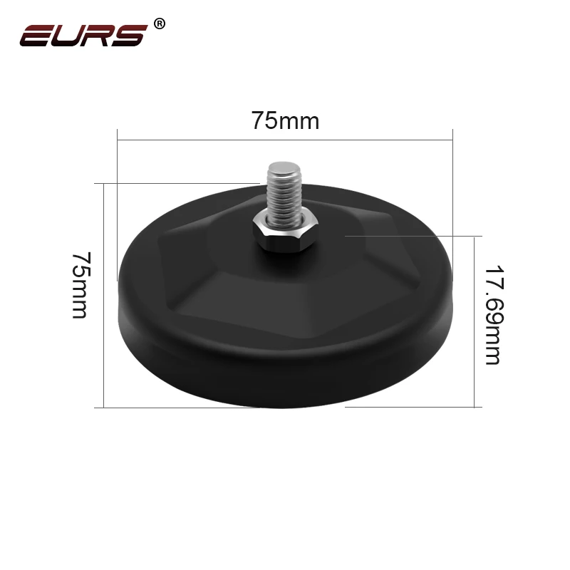 Fixing Mounting Bracket Of Automobile Strip Lamp Roof LED Spotlight Lamp Bar Non Destructive Car Support Rubber Coated Magnet