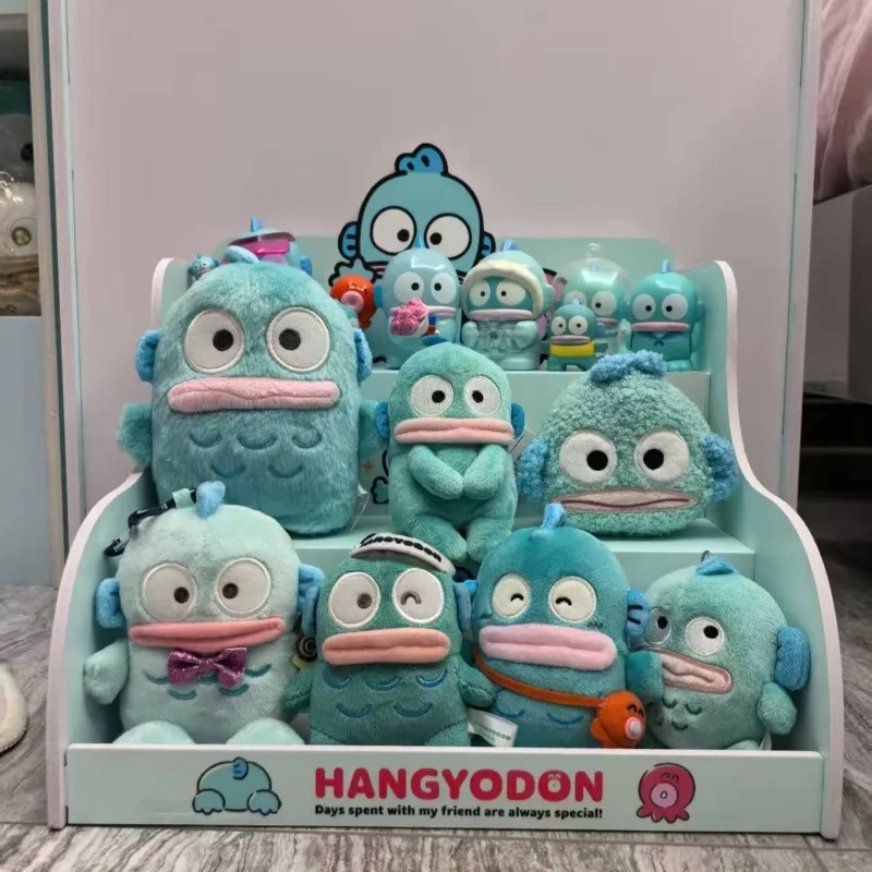 Hangyodon Anime Kawaii Sanrio Ins Kotak Penyimpanan Modis Rak Pajangan Kartun Lucu Kotak Rak Kabinet Hadiah Siswa untuk Anak-anak