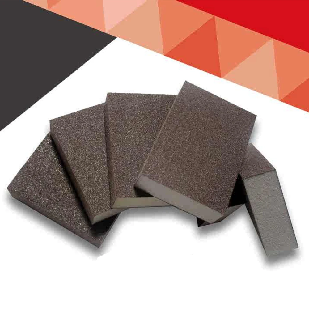2-20Pcs Rectangular Sponge Sand Blocks 70 * 100 * 25mm Painted Furniture Wall Polishing Sand Blocks Metal Rust Removal Polishing