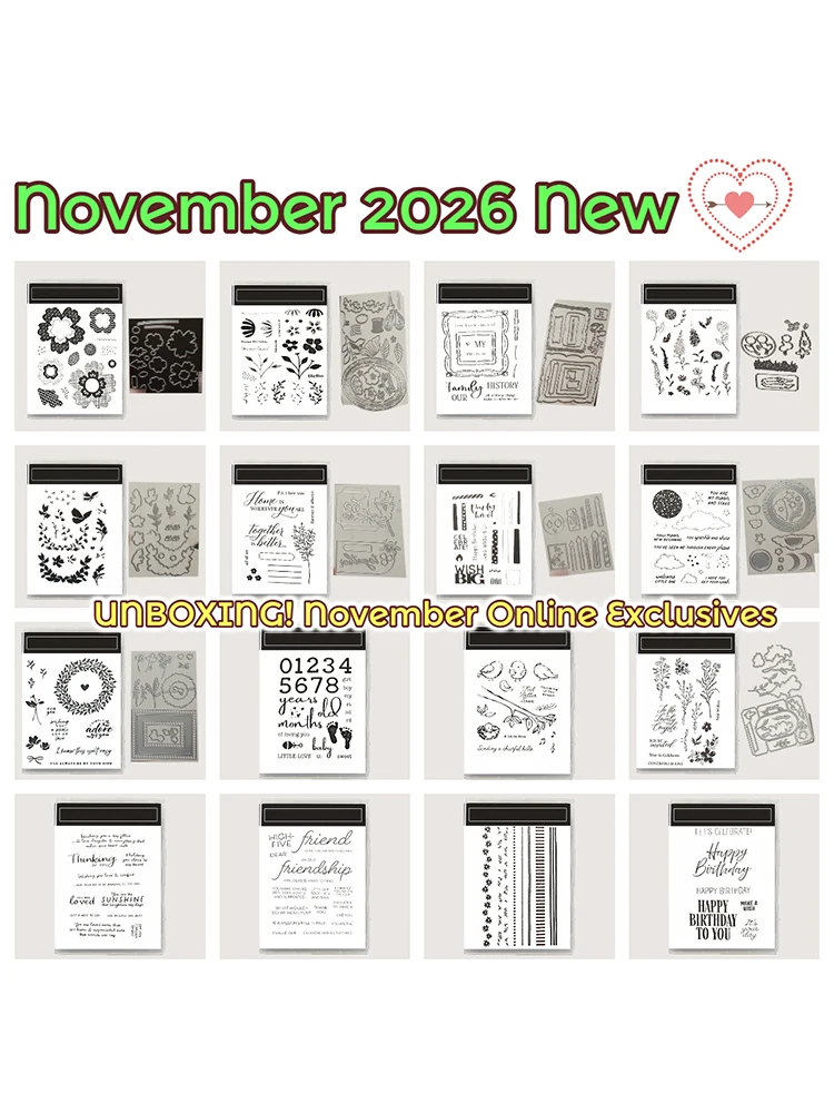 November 2026 Neue Online-Exklusivitäten Metall-Stanzformen Heißfolienprägung Halloween Weihnachten DIY Scrapbook-Dekoration Handgemachte Karte