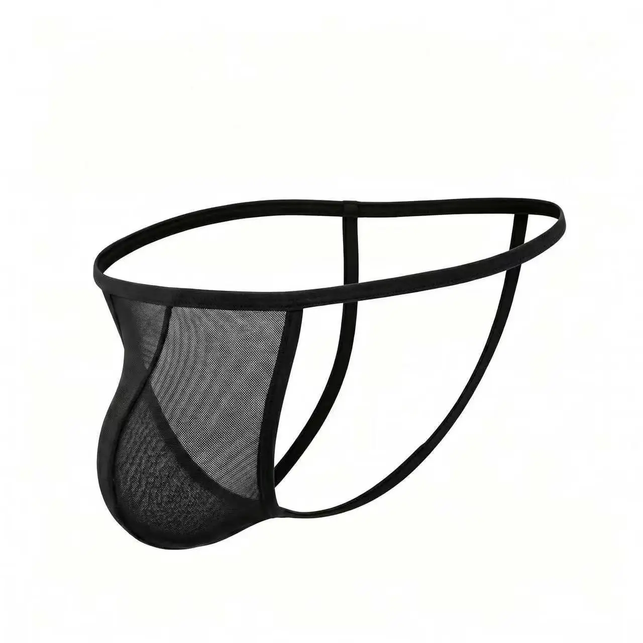 1pc Men's Sexy Underwear, Ice Silk Cool Thongs & G-strings, Mesh Breathable Comfy High Elastic Thongs Underpants, Thongs