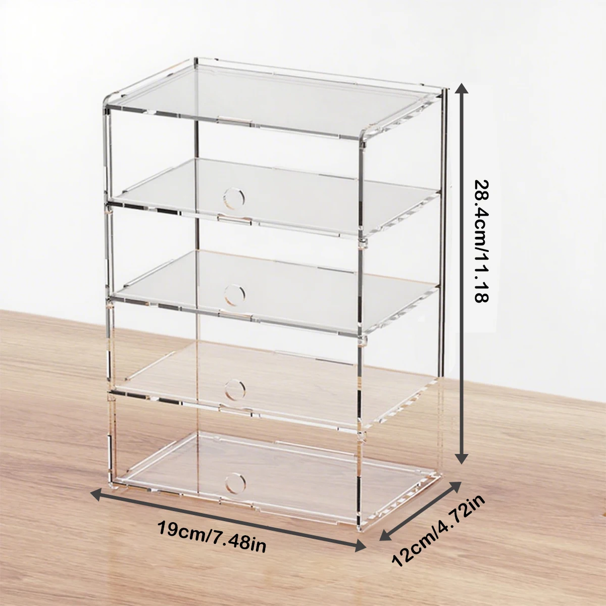 Transparente Mehrschichtige Acryl-Vitrine, Aufbewahrungsbox für Modellautos, Figuren und Sammlerstücke – Detail 5