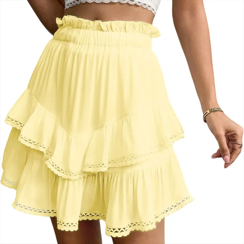 

Women Summer Tennis Skirt Solid Color High Waisted Sports Dress Lightweight Athletic Golf Gym Short Dress Workout Clothes