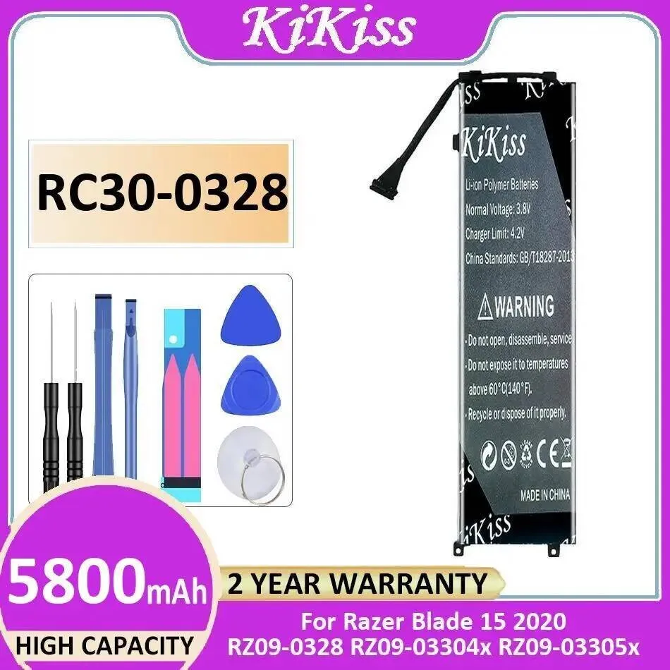 

Аккумулятор для ноутбука RC30-0328 5800 мАч для Razer Blade Stealth 15 2020 RZ09-0328 RZ09-03304X RZ09-03305X RZ09-0330X RZ09-0330