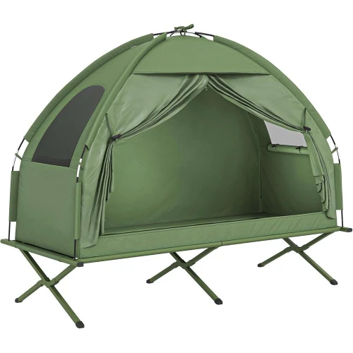 

Camping Tent Cot, Single Person olding Cot Combo, O-Ground Tent, Covered Outdoor Bed with Carry Bag or Hiking, Camping