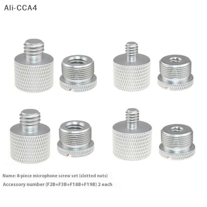 

8pcs/Lot Microphone Stand Fixing Screw Adapter Set 1/4,3/8 Male To 5/8 Female Thread Microphone Mic Stand Thread Adapter