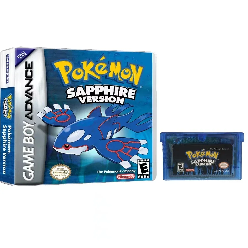 Mehrere Versionen der GBA-Spielbox der American Pok é Mon-Serie mit 32-Bit-Videospielkassetten. Kein Handbuch verfügbar – Detail 3