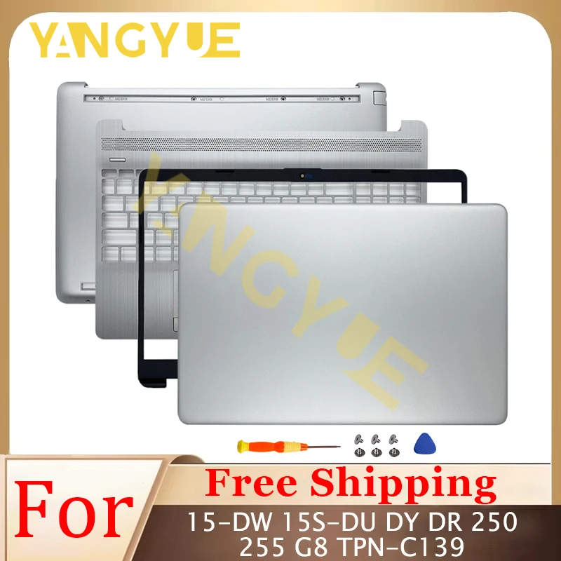 

New Laptop Case For 250 G8 255 G8 15S-DR 15-DW TPN-C139 LCD Back Cover Bezel Palmrest Bottom Case Hinges Top Upper L52007-001
