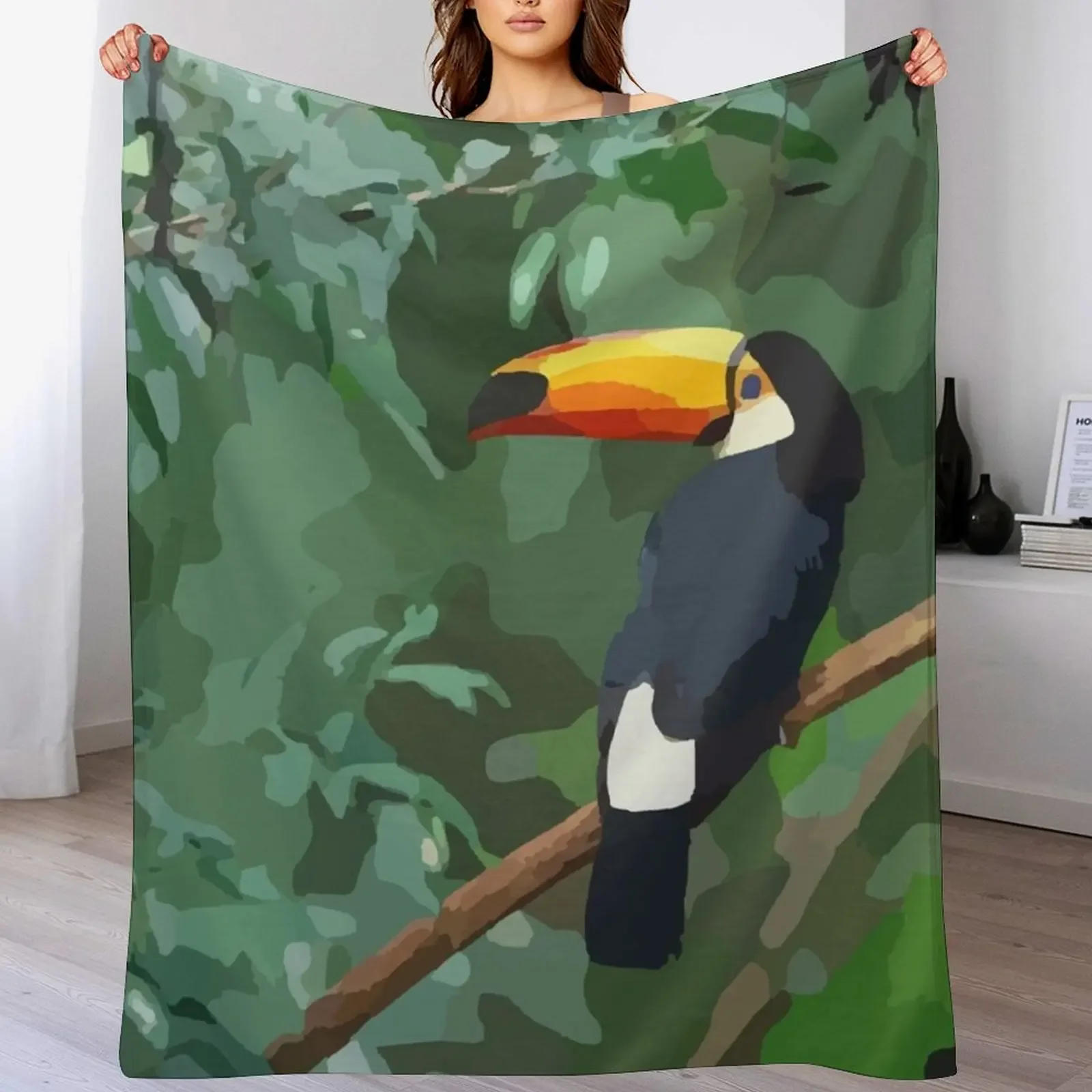 Big Beaked Bird Tucan Tropical Bird Zazu Toucan Throw Blanket Blankets For Baby warm winter for sofa Bed linens Blankets