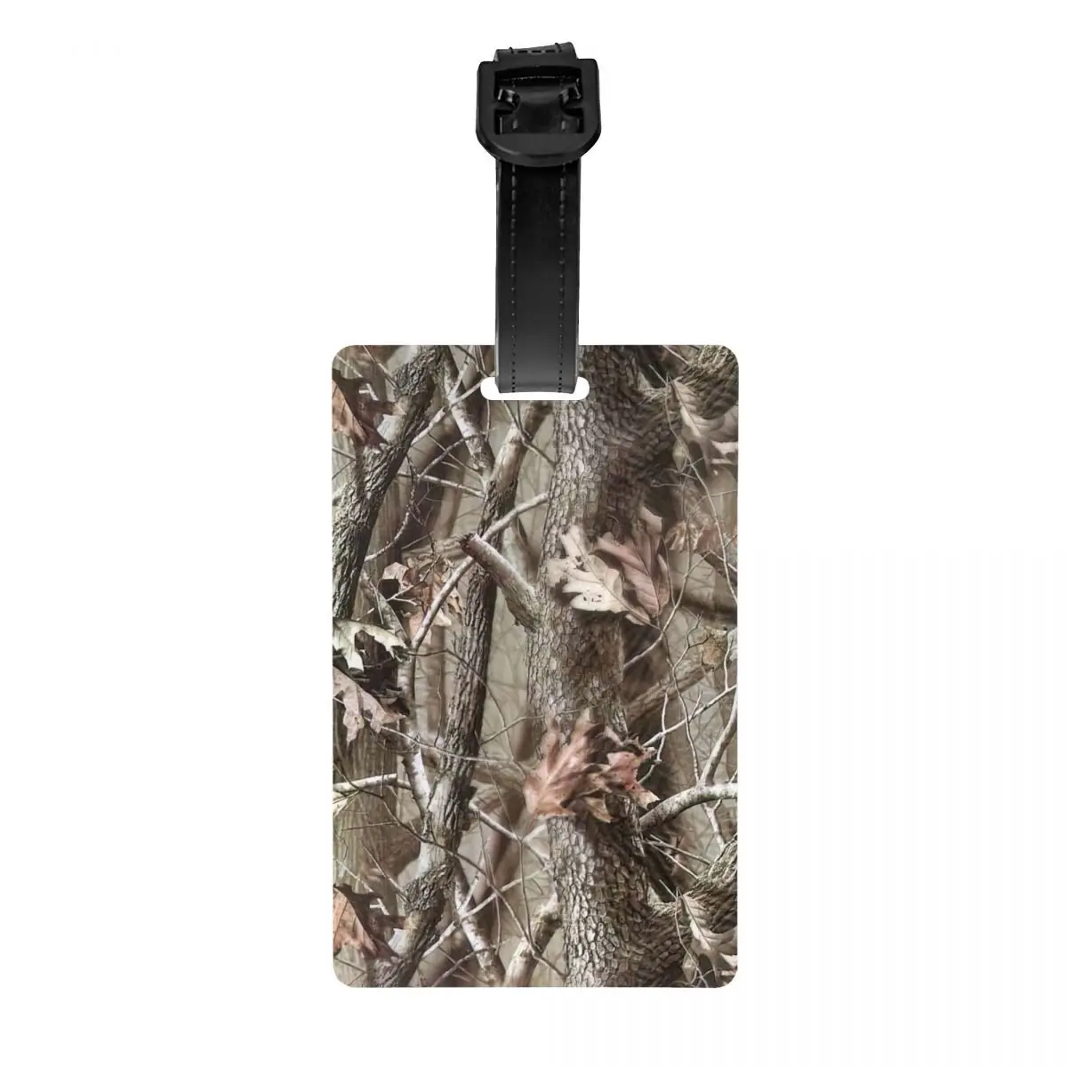 Custom Real Tree Camouflage Camo Pattern Luggage Tag With Name Card Privacy Cover ID Label for Travel Bag Suitcase