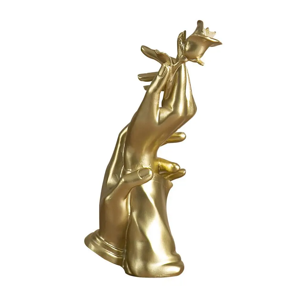 

Европейский легкий роскошный стиль, золотая роза, украшение ручной работы из смолы