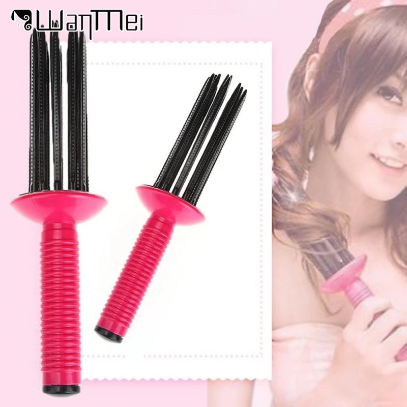 

Hair Styler Fluffy Comb Safe ABS Easy to Use Air Volume Hair Fluffy Comb Hair Curler Heatless Curling Make Up Brush Roller Tools