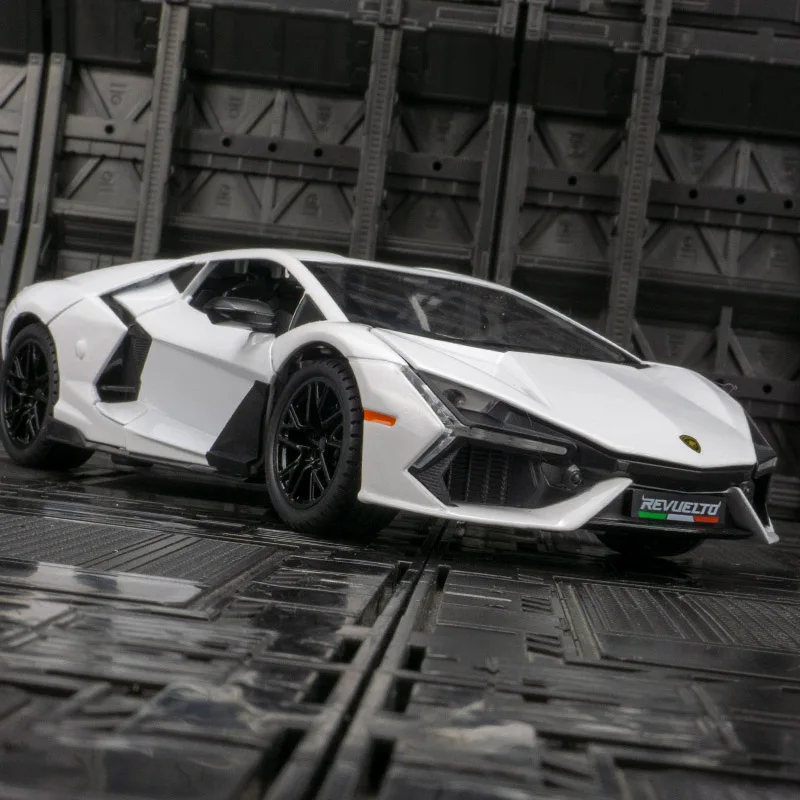 

1:24 Lamborghini Levinton модель автомобиля из сплава, звук и свет, игрушка для мальчика, спортивная машина, двери и двигатель, багажник, можно открыть