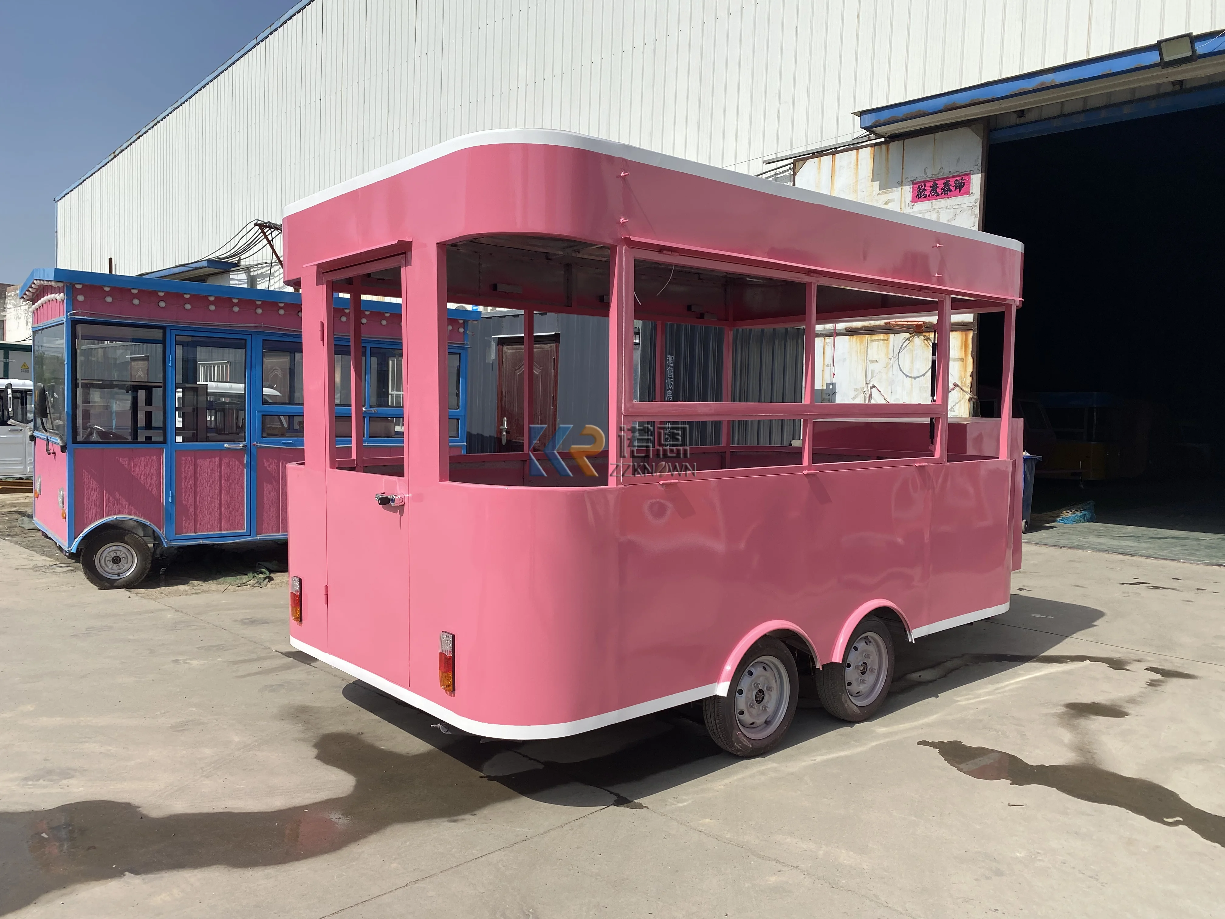 Customized Size Food Truck Kiosk Mobile Fast Food Trailer with Full Kitchen