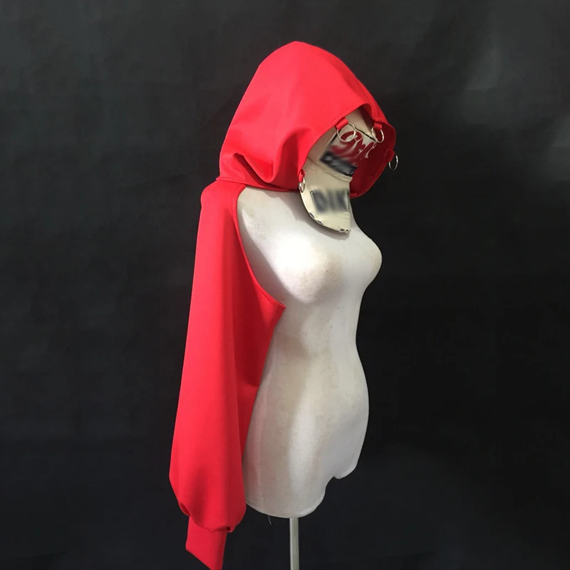 Hip Hop Jazz Dancewear Sexy Gogo Dance Costume Blue Yellow Short Tops Hoodie Party Rave Outfit Nightclub Bar Dancer Clothes 4067