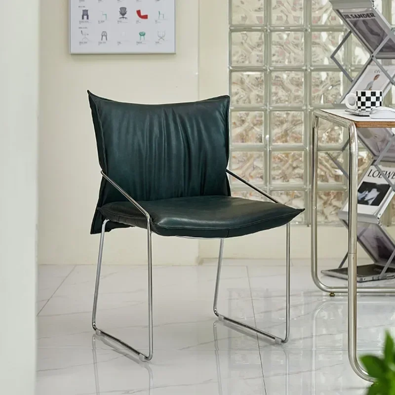 Modern Minimalist Dining Chair, Upholstered Backrest Seat with Multi-Color Options for Balcony,Comfortable Home Decor Accent
