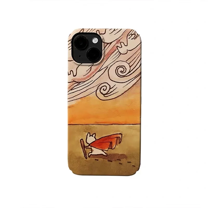 

Orange Cloud Edge Warrior Phone Case for IPHONE 17 Air 16E 15 PROMAX 14 Plus 13 12 MINI 11 PRO 16Plus XR XS Acrylic Phone Cover