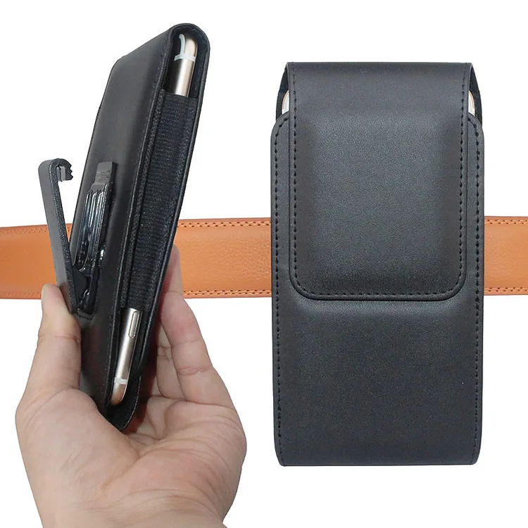 Swivel Buckle Waist Clip Packaging Mobile Phone Leather Case Wearing Belt Vertical Style Shoulder Bag Hanging Pants Belt