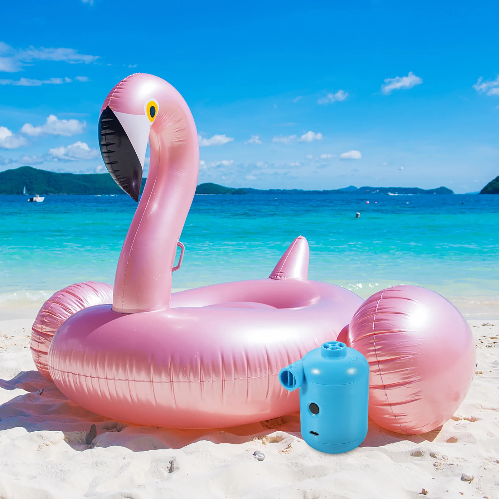 

Electric Air Pump Quick Inflatable Home Travel Sports Pvc Portable Inflator for Floats Inflatables