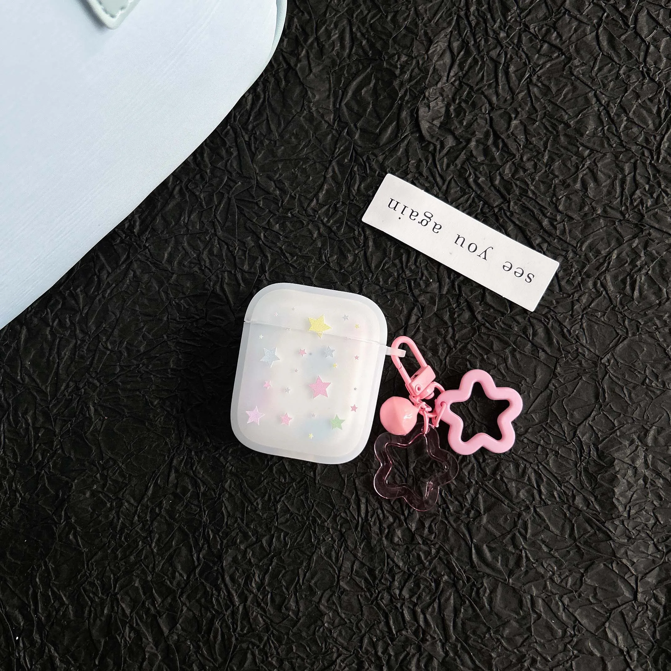 Cartoon stars colorful shell for apple airpods 1 pro 2nd 2 3 wireless bluetooth charging box matte cute earphone case