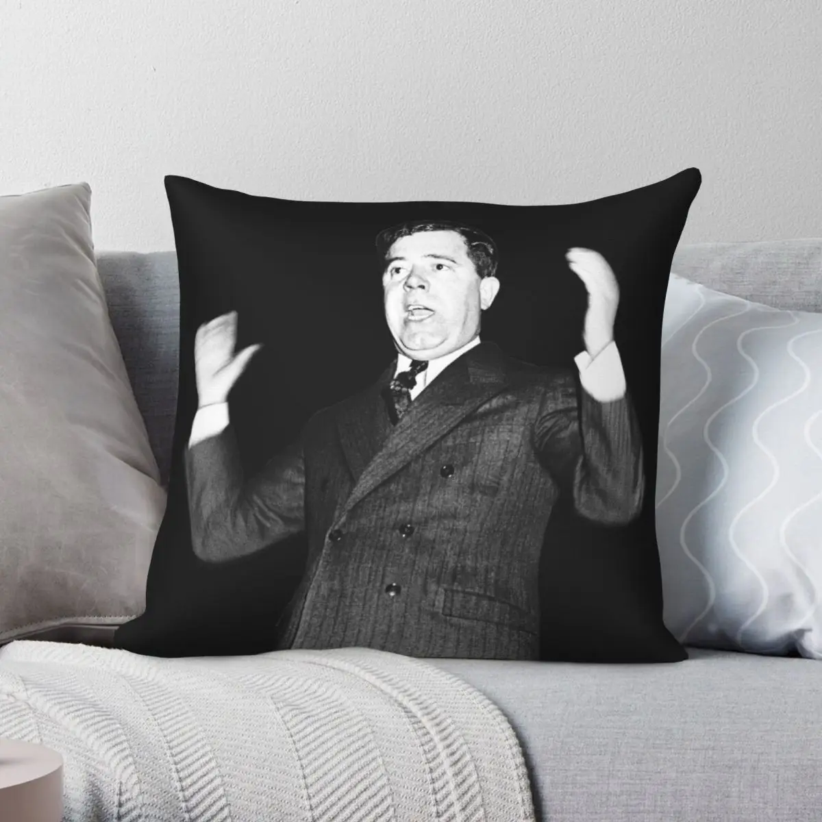 Huey P Long The Kingfish Pillowcase Polyester Linen Velvet Pattern Zip Decor Car Cushion Cover