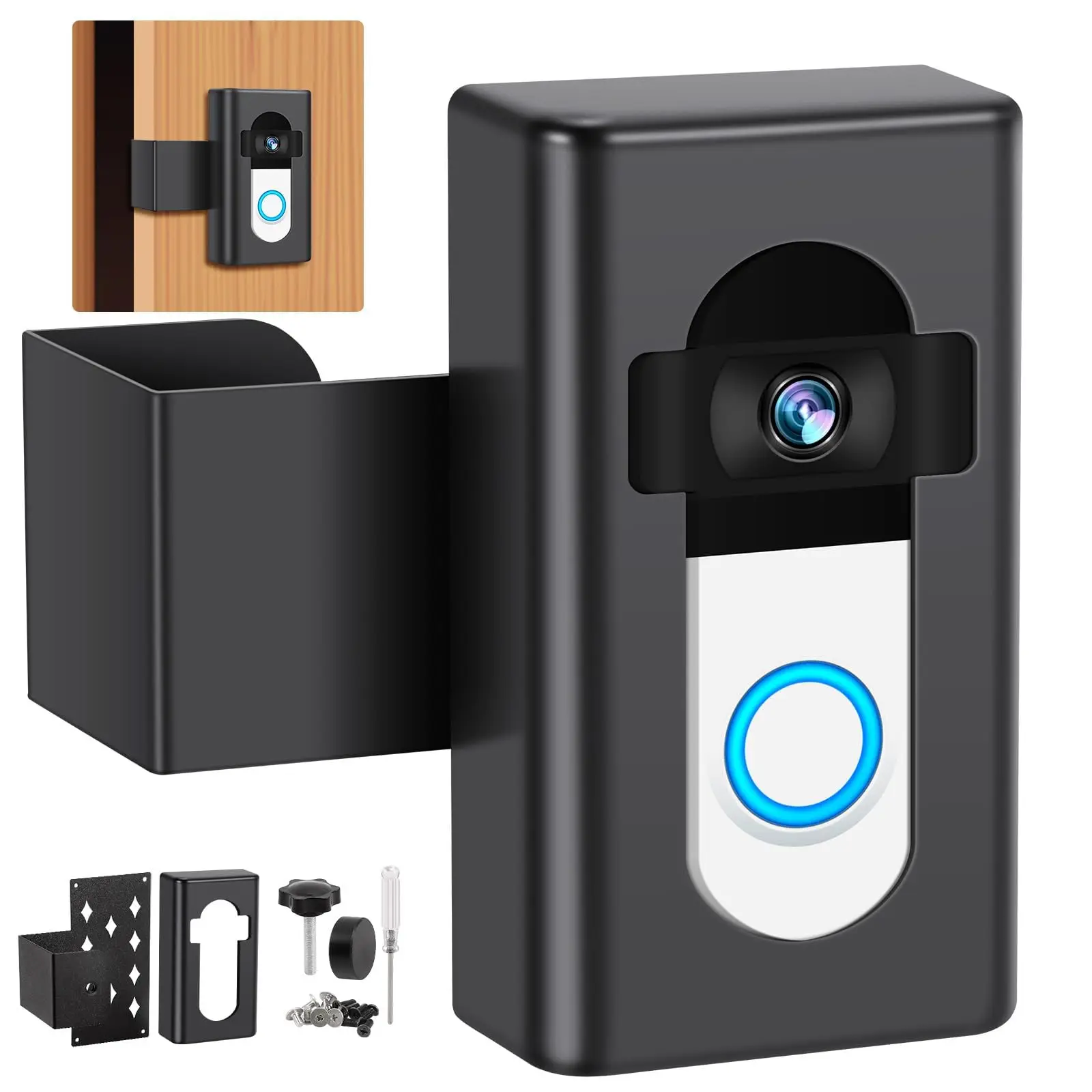 Anti-Theft Doorbell Mount Video Doorbell Door Mount for Compatible with Ring Video Doorbell 4/3/3 Plus/2/1/2020 2021 Pro Pro 2