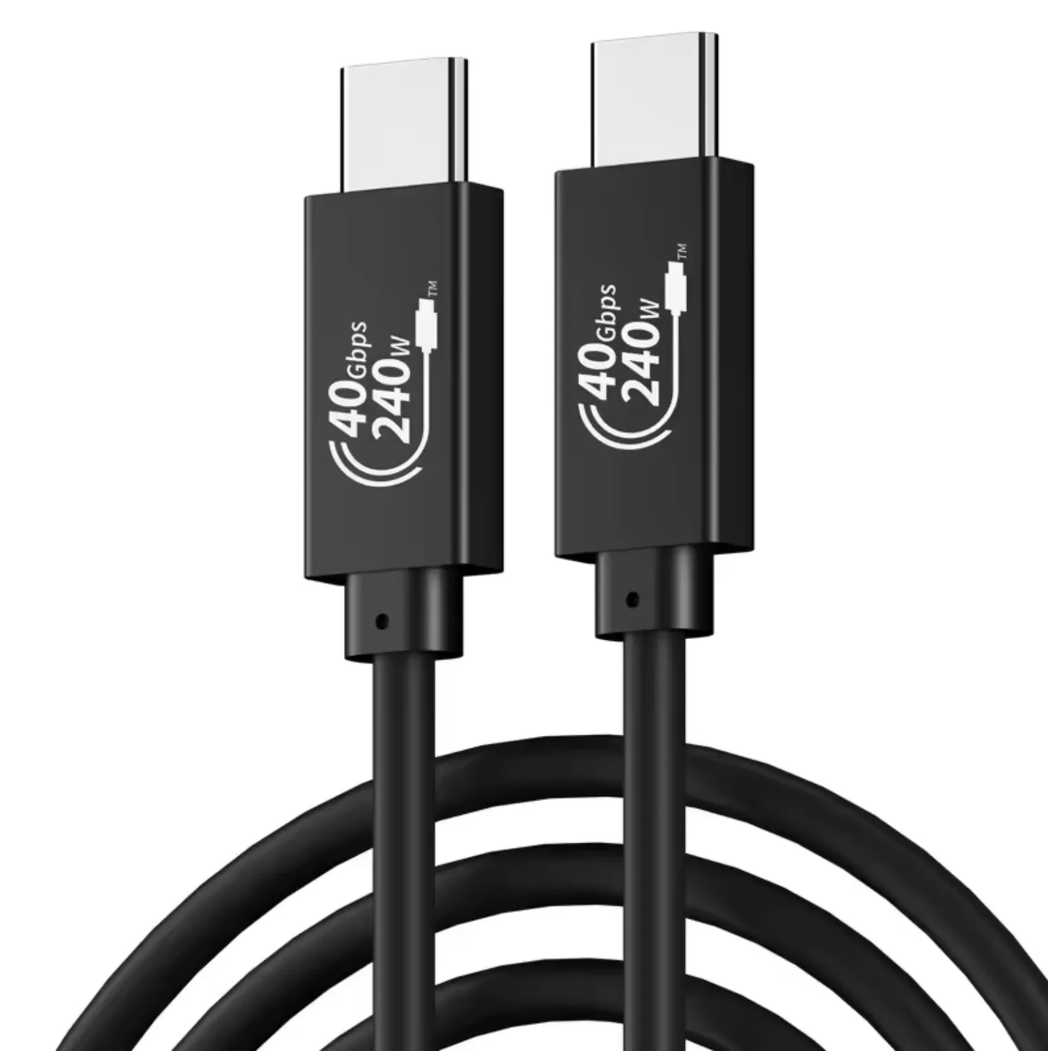 

8K 60HZ High resolution support black 40Gbps usb c cable to type c charger quick charging cable for mac mobile phone