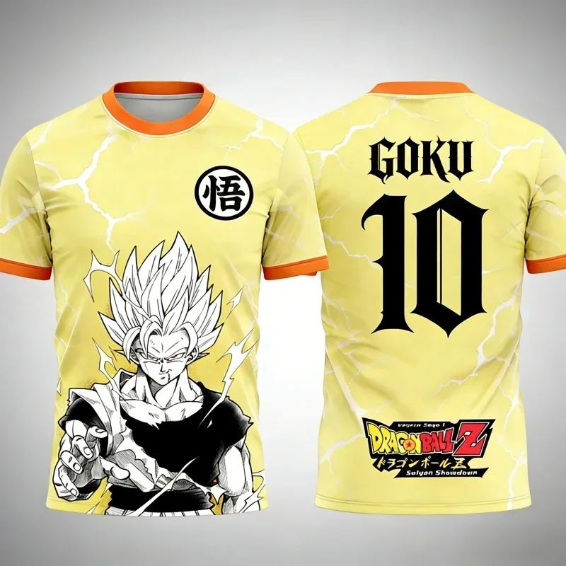 Summer 2026 Dragon Ball Wukong 3D Printed T-shirt, Fast Drying and Sweat Absorbing Anime Adult and Children's T-shirt
