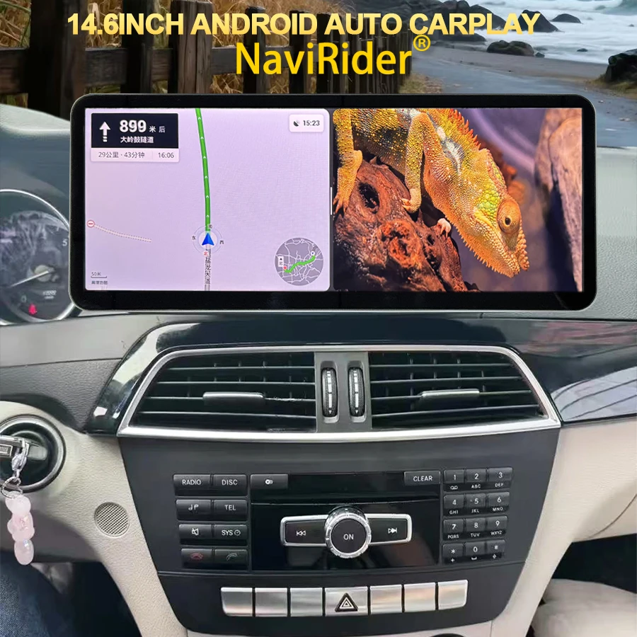 Écran 4K de 14.6 pouces pour Benz classe C W204 2011 – 2014, autoradio Android Carplay, Navigation GPS, lecteur vidéo multimédia, unité principale