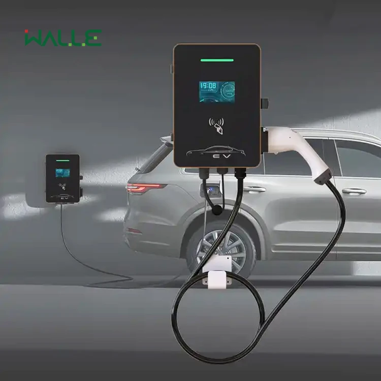 Type 2 Plug Factory European 7KW 14KW Wallbox IP54 Home AC EV Charger Leakage Protection EV Charging Station