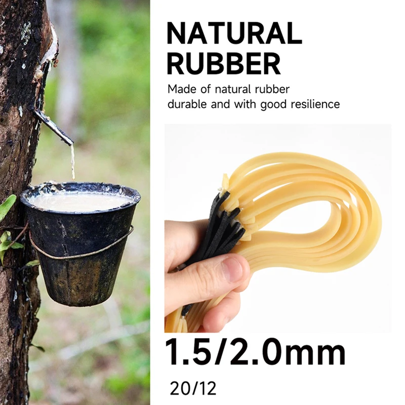 

1.5/2.0mm High Quickly 1-5PCS Slingshot Hunting Powerful Flat Rubber Band High Elasticity Outdoor Catapult Shooting Accessories