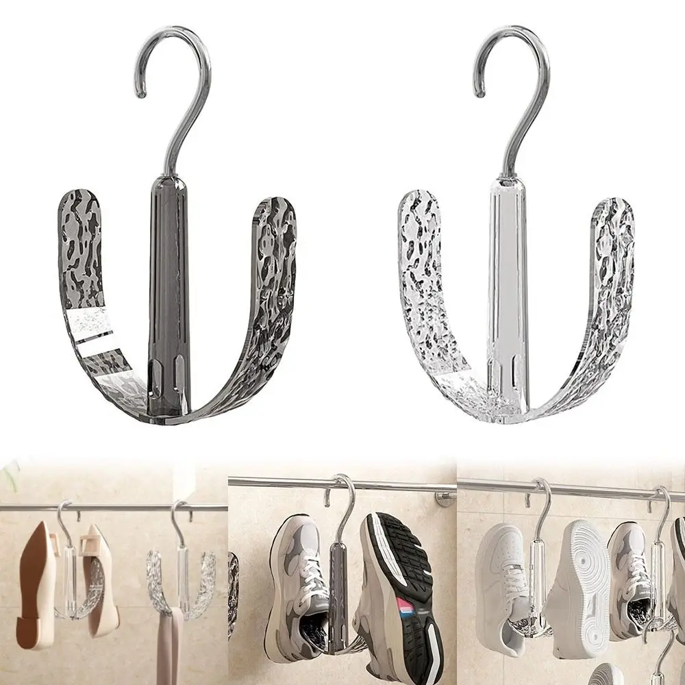 

Water Ripples Plastic Shoe Drying Rack Hanging Space Saving Shoe Rack 360°Rotating Drying Shoe Hook
