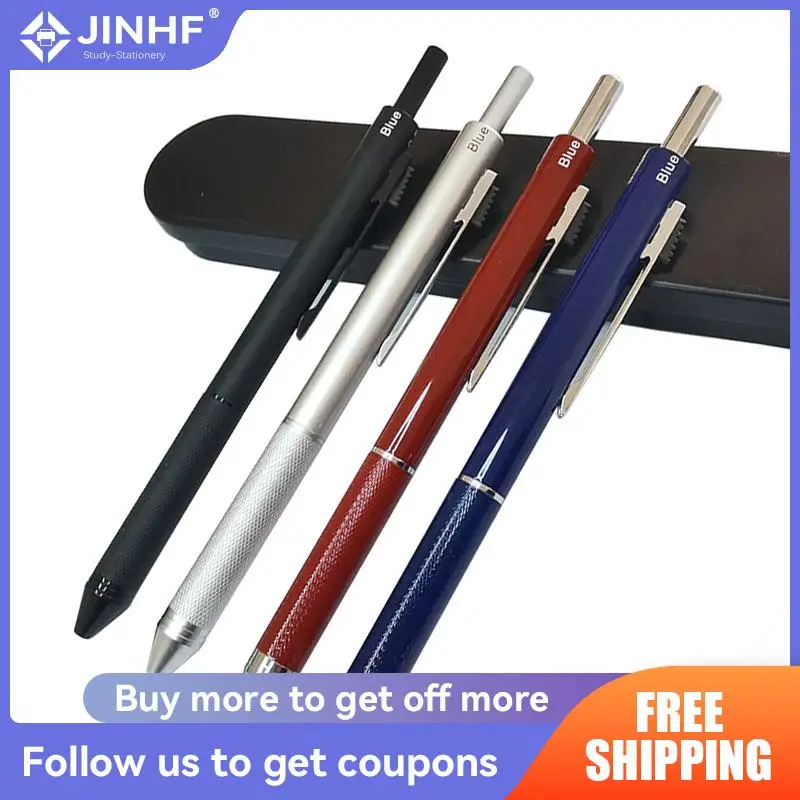 

4 In 1 Multicolor Metal Ballpoint Pens 3 Colors Ball Pen 1 Automatic Pencil For School Office Writing Supplies Stationery Gifts