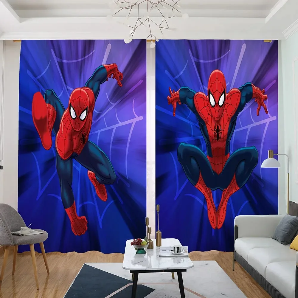 Curtain Cartoon Spiderman Hero for Living Room Blackout Curtain for Bedroom Home Decoration Custom Curtains