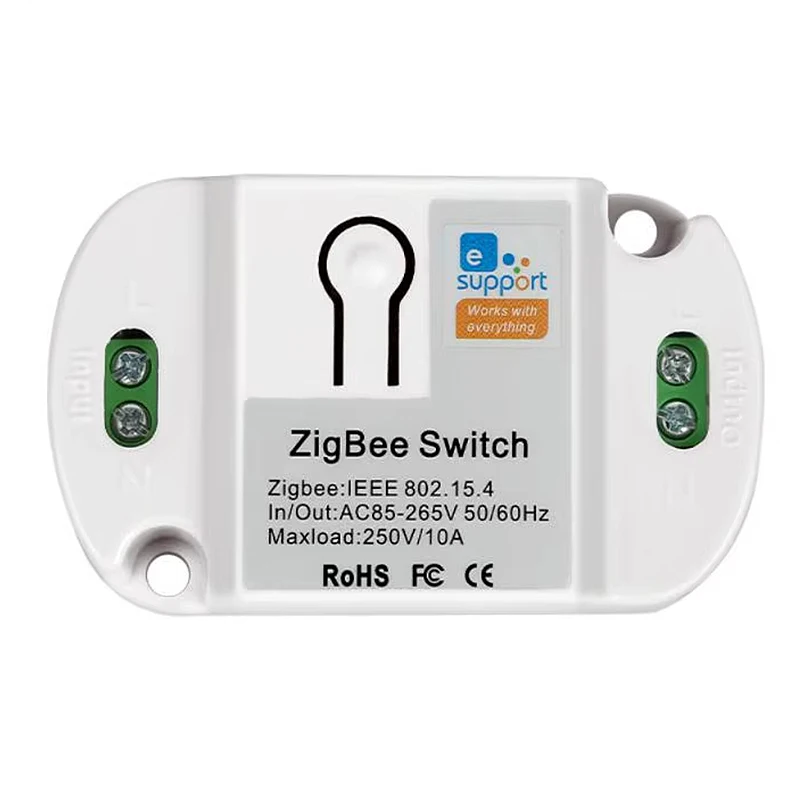 

ZigBe3.0 Smart Switch 10A 265V Wireless Remote Control Voice App Automation Smart Home Automation DIN Rail Module Alexa