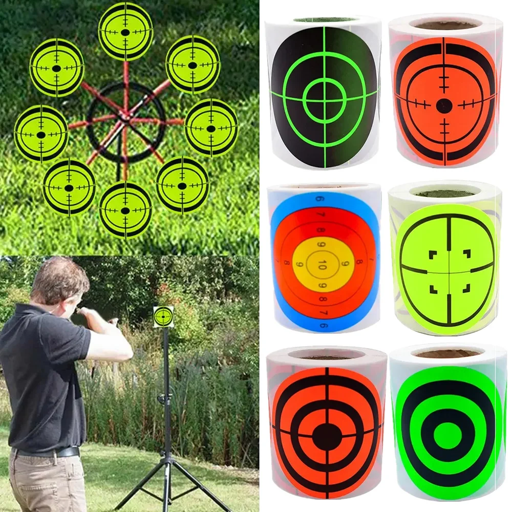 

7.6cm Yellow Red Shooting Exercises Splatter Target Stickers Set Shooting Target Training Supplies Sticker 200pcs/Roll