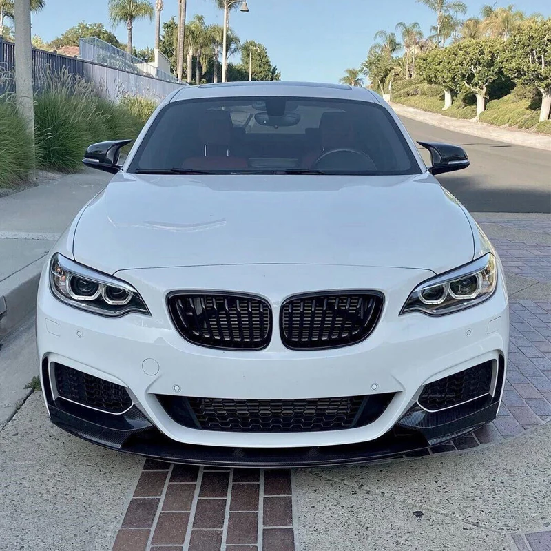 Magickit لامع أسود الجبهة الفاصل الشفاه لسيارات BMW F22 F23 M235i M240i M Tech 2013-2020 المصد الأمامي سبويلر طقم هيكل السيارة #2